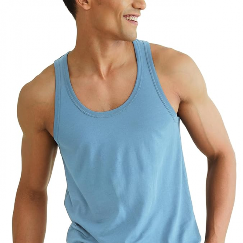 Neo-Cotton Round Neck Vest for Man, Anti-Bacterial, Shape Retaining Vest, 100% Cotton Banyan for Men, Buttery Soft Inner Baniyan