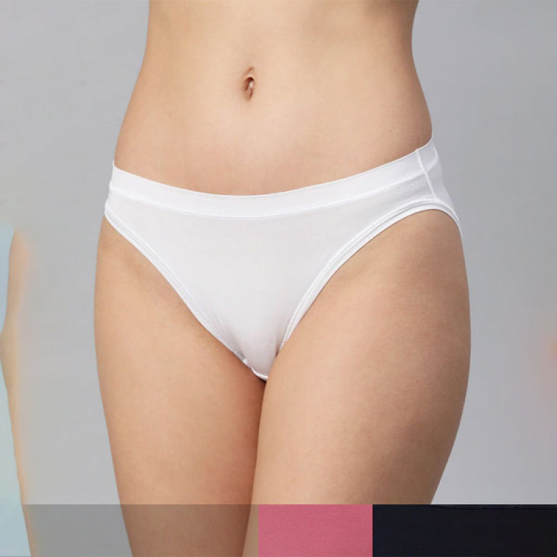 Women Pack Of 3 Solid Basic Briefs